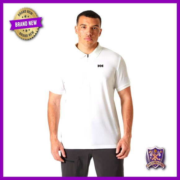 Men's Performance Polo with Half Zip and 4-Way Stretch